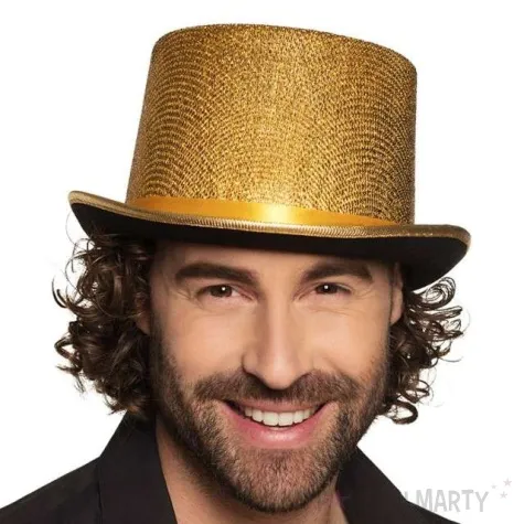 kapelusz brokat glitz zloty godan