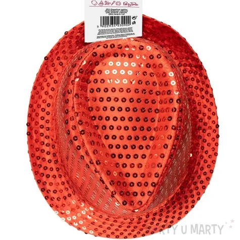 kapelusz cekiny czerwony arpex