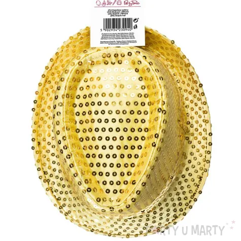 kapelusz cekiny zloty arpex