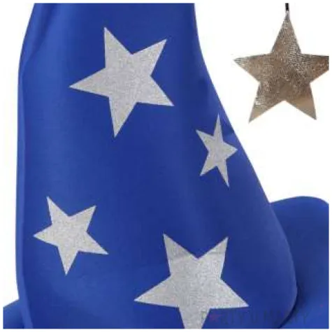 kapelusz czarodziej w gwiazdki widmann