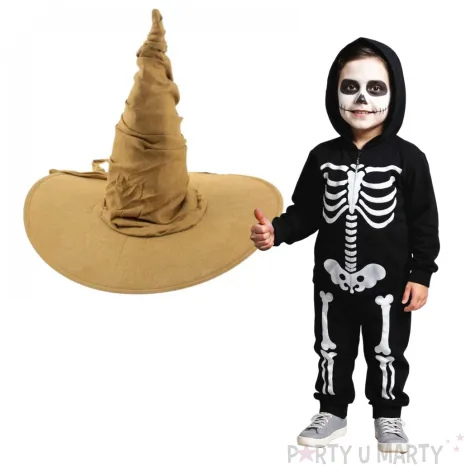 kapelusz czarodziejska tiara bezowy godan 59 cm