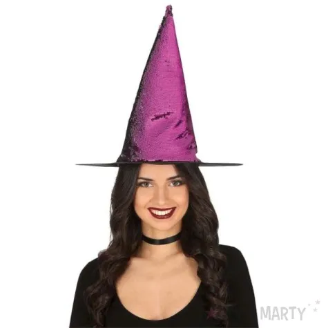 kapelusz czarownica cekinowa guirca