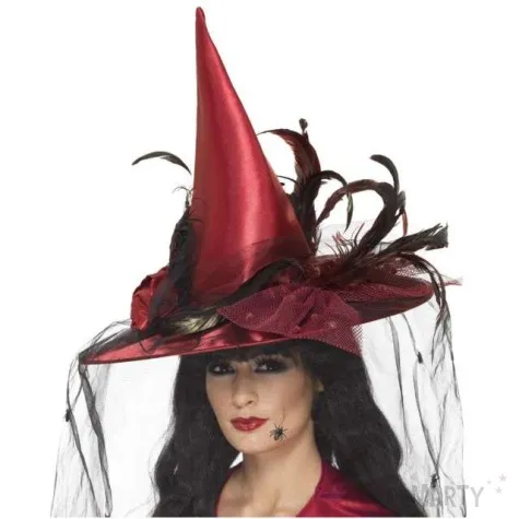 kapelusz czarownica czerwony smiffys
