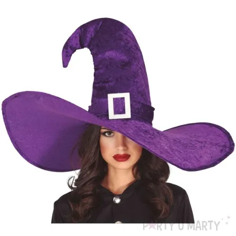 kapelusz czarownica duzy fioletowy guirca