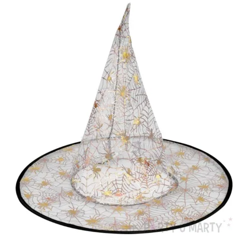 kapelusz czarownica pajeczyna czarny arpex 39 cm