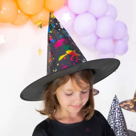 kapelusz czarownica teczowe dynie halloweenowe partypal