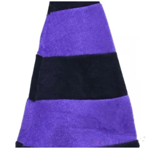 kapelusz czarownica welurowa w paski czarno fioletowy arpex