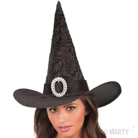 kapelusz czarownica z klamra czarny carnival toys