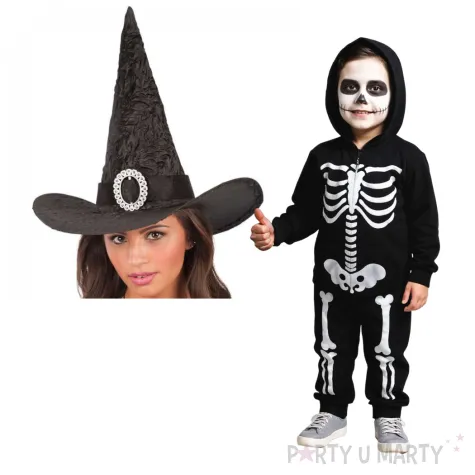 kapelusz czarownica z klamra czarny carnival toys