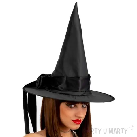 kapelusz czarownica z kokarda czarny carnival toys