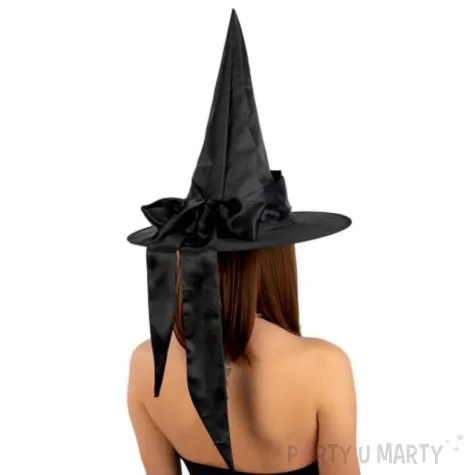 kapelusz czarownica z kokarda czarny carnival toys
