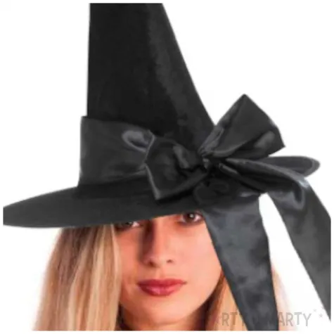 kapelusz czarownica z kokarda czarny smiffys