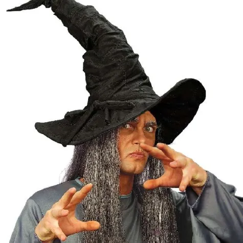 kapelusz czarownica zamszowa czarny widmann