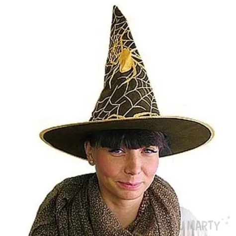 kapelusz czarownicy w zlotej pajeczynie