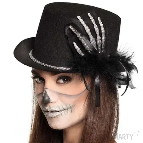 kapelusz dlon kosciotrupa brokat czarny boland