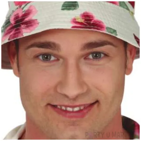 kapelusz hawajskie kwiaty kremowo rozowy guirca