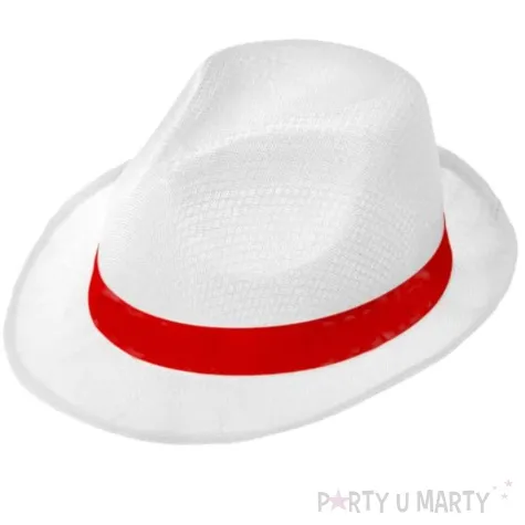 kapelusz kibic bialo czerwoni bialy arpex