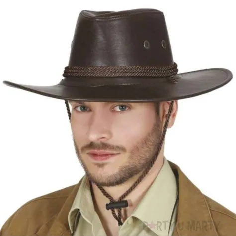 kapelusz kowboj skorzany brazowy guirca