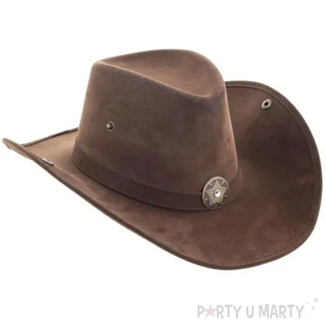 kapelusz kowboj szeryf brazowy funny fashion