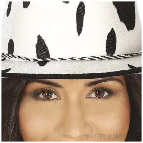 kapelusz kowboj w laty bialy guirca