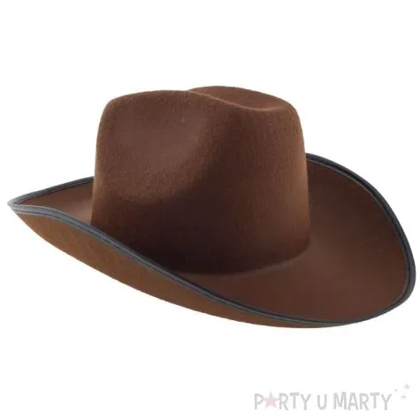 kapelusz kowboj z dzikiego zachodu brazowy funny fahsion