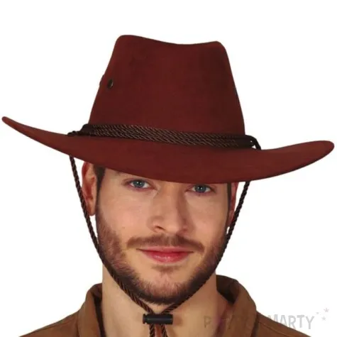 kapelusz kowboj z dzikiego zachodu brazowy guirca