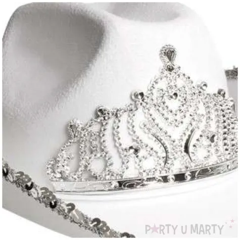 kapelusz kowboj z korona bialy boland