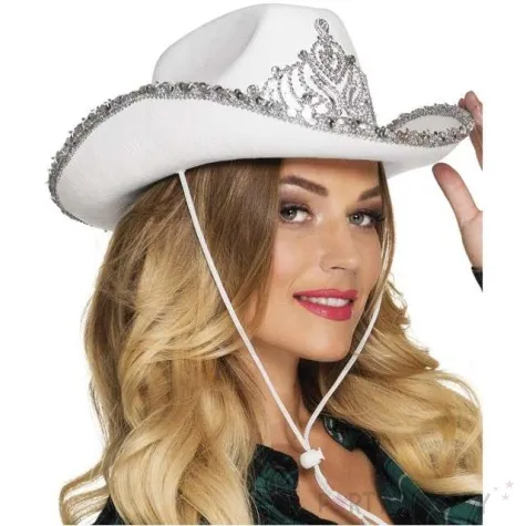 kapelusz kowboj z korona bialy boland