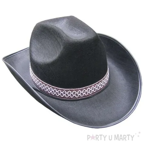 kapelusz kowboj z opaska czarny party tino