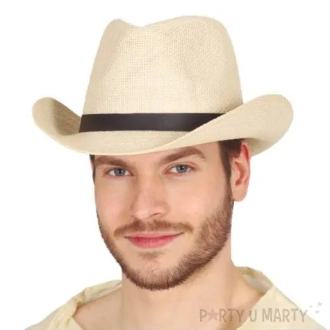 kapelusz kowboja gangstera ecru guirca