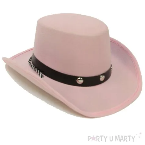 kapelusz kowbojski rozowy tamipol