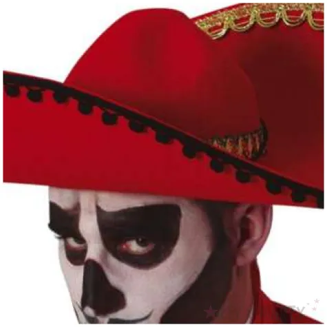 kapelusz meksykanskie sombrero czerwone guirca