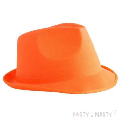 kapelusz neon fedora pomaranczowy funny fashion