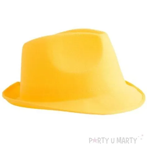 kapelusz neon fedora zolty funny fashion