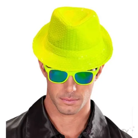 kapelusz neon fedora zolty widmann