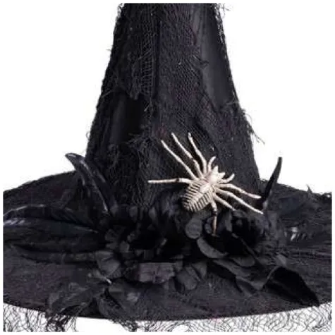 kapelusz pajak z piorami czarny carnival toys