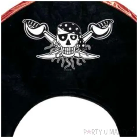kapelusz piracka czaszka czarny folat