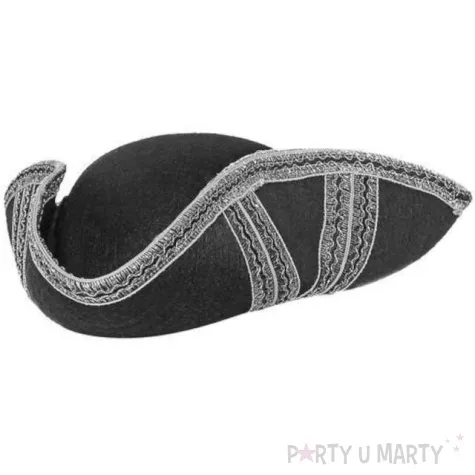 kapelusz pirat trikorn srebrny widmann