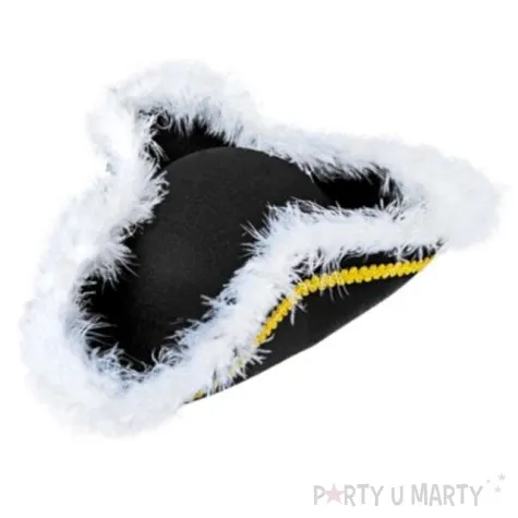 kapelusz pirat trikorn z koronka i puchem widmann