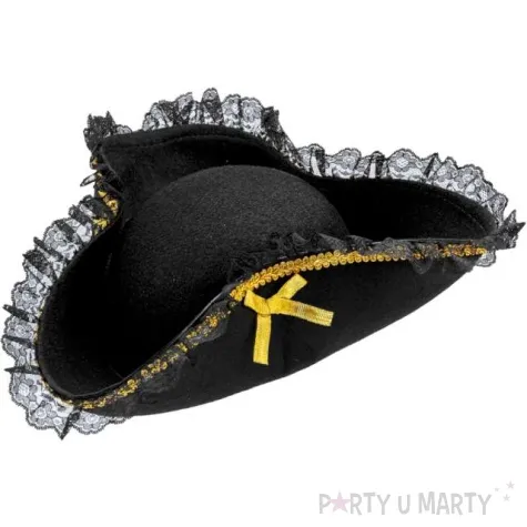 kapelusz pirat trikorn z koronka widmann