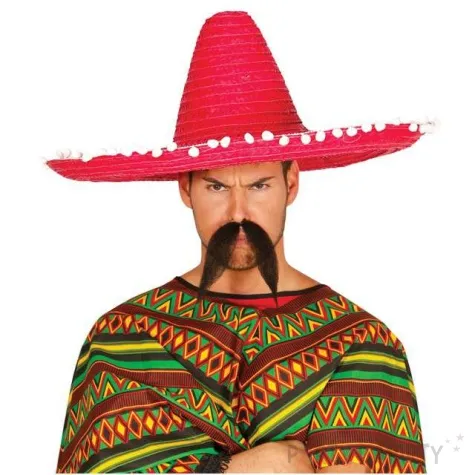 kapelusz sombrero meksykanina czerwony guirca