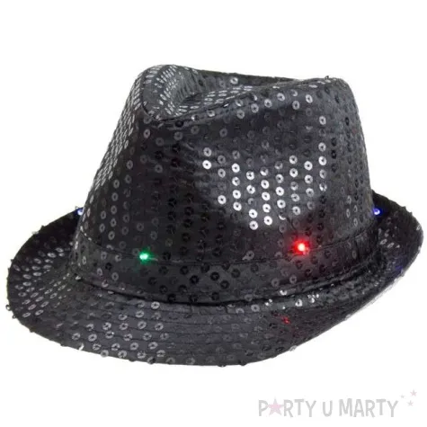 kapelusz swiecacy czarny