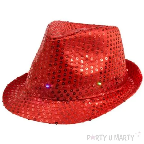 kapelusz swiecacy czerwony