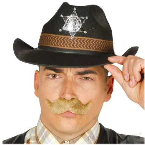 kapelusz szeryf z teksasu czarny guirca