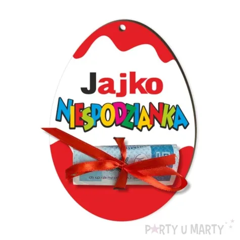 karnet jajko niespodzianka bialy 125x85 mm