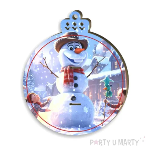 karnet na banknot bombka balwanek olafek 80x95 mm