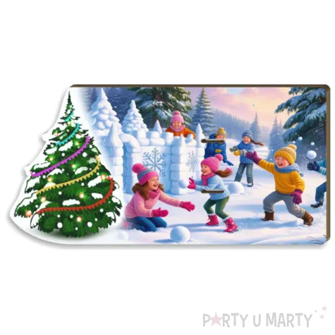 karnet na banknot choinka dzieci 120x60 mm