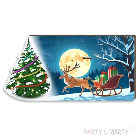 karnet na banknot choinka renifer niko 120x60 mm