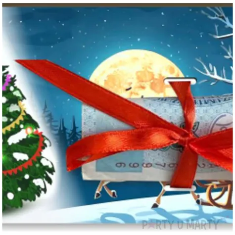 karnet na banknot choinka renifer niko 120x60 mm