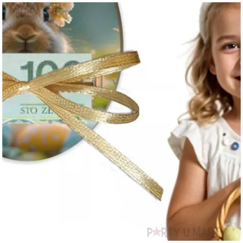 karnet na banknot jajko krolik i pisanki wesolych swiat prezent na wielkanoc 12 5 x 8 5 cm